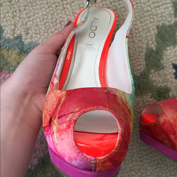 Aldo colorful platform heels S6 - Picture 3 of 6